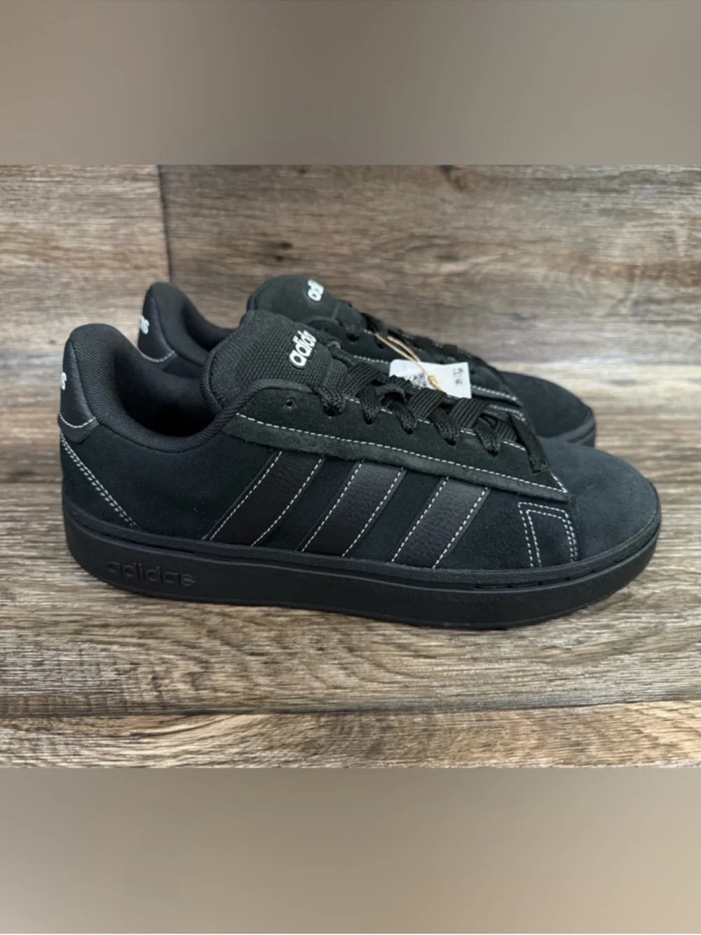 NWT Adidas Grand Court Alpha Sneaker Men’s BLACK ON BLACK Sz‎ 13